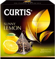 Чёрный чай Curtis Sunny Lemon в пирамидках