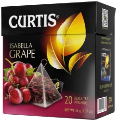 Schwarztee Curtis Isabella Grape in Pyramiden, 20er Pack.