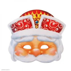 Weihnachtsmann-Maske aus Pappe mit Gummiband, 26,5*23,9cm