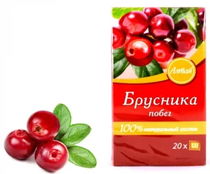 Брусника, листья, 20 пакетиков по 1,5г