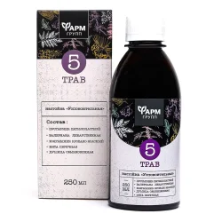 Tinktur aus 5 Kräutern beruhigend, 250 ml, Nahrungsergänzungsmittel