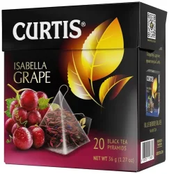 СМОТРИМ СРОК Чай черный Curtis Isabella Grape в пирамидках, 20 пирамидок